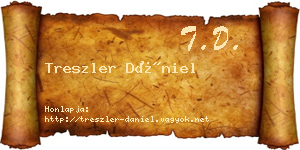 Treszler Dániel névjegykártya